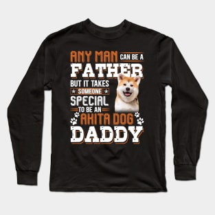 Akita Dog Daddy Long Sleeve T-Shirt